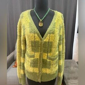 Cardigan, size Small, green
